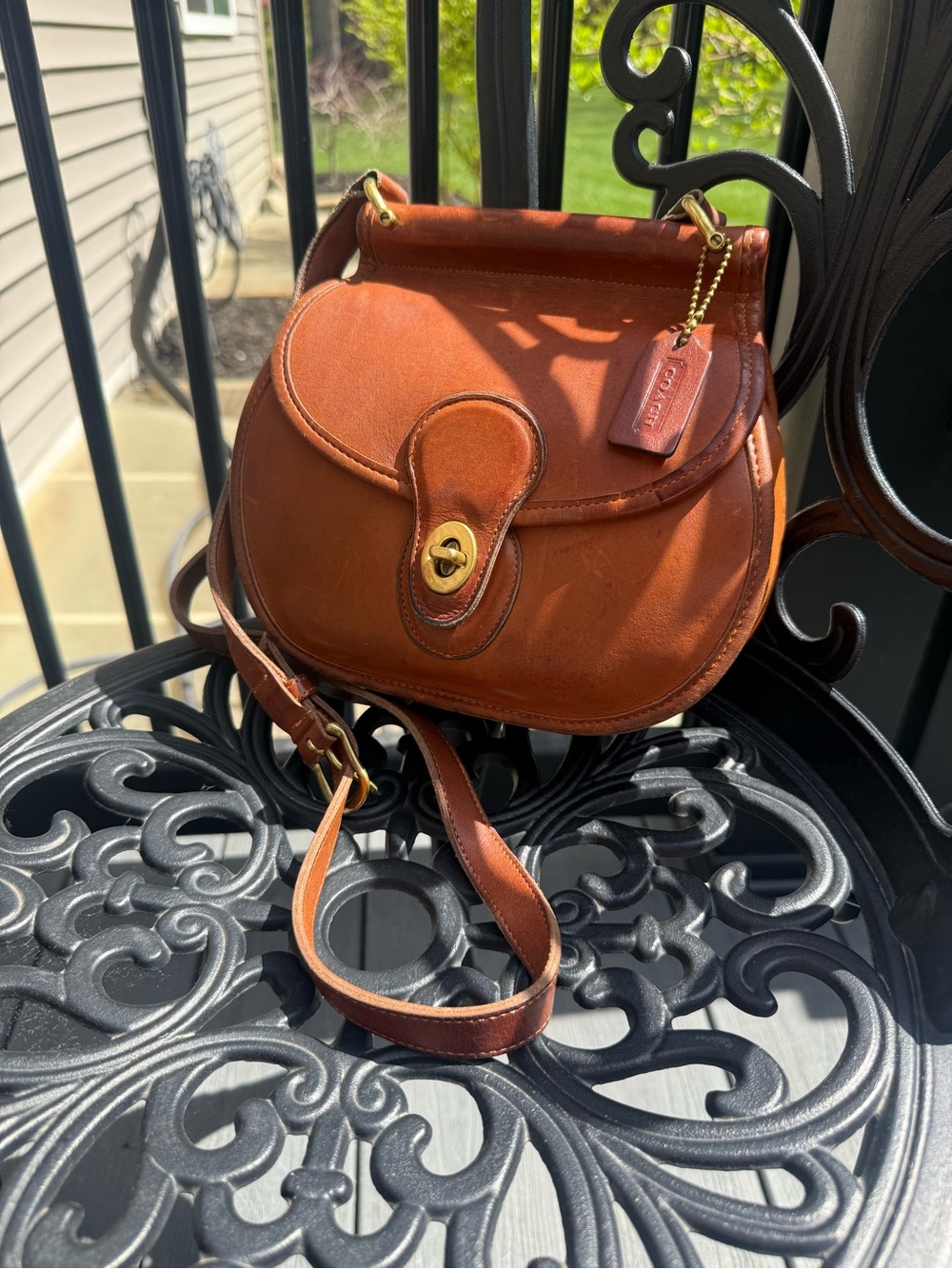 Coach British Tan Post Pouch. - Picture 2 of 6